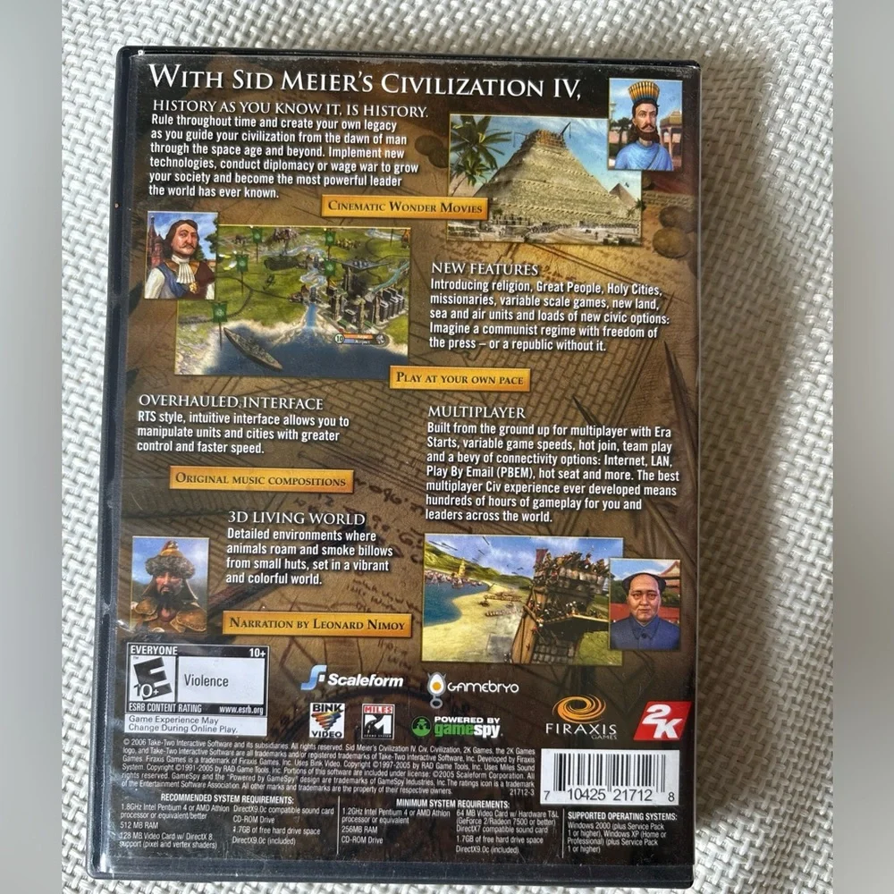 Sid Meier's Civilization IV Game of the Year Edition PC CD-ROM Game Complete